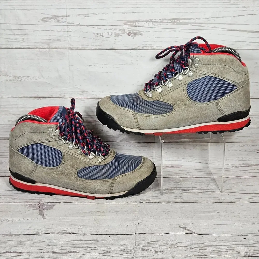 Danner Jag Hiking Boots Women's Gray Blue Red US 7.5 Suede Mesh Waterproof